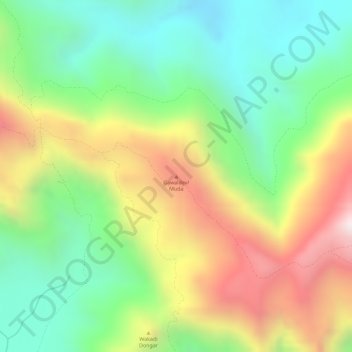 Топографическая карта Gawaldev/Muda, высота, рельеф