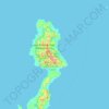 Топографическая карта Kepulauan Talaud, высота, рельеф