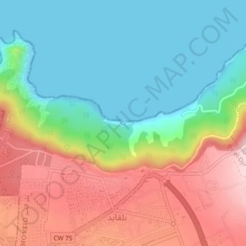 Топографическая карта Ain Franine, высота, рельеф