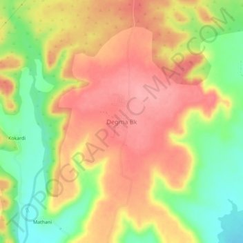 Топографическая карта Degma Bk, высота, рельеф