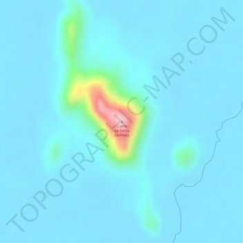 Топографическая карта Cume da Serra do Preto, высота, рельеф