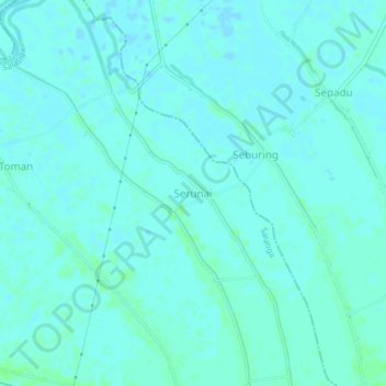 Топографическая карта Serunai, высота, рельеф