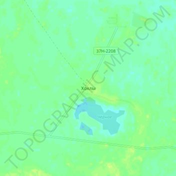 Топографическая карта Хохлы, высота, рельеф