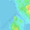 Топографическая карта Бобовый мыс, высота, рельеф