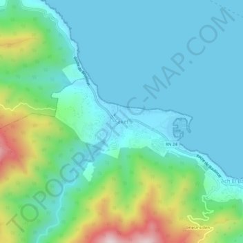 Топографическая карта Saket, высота, рельеф