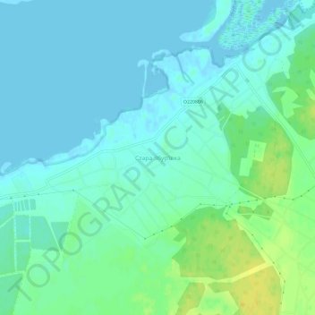 Топографическая карта Старая Збурьевка, высота, рельеф
