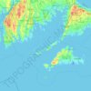 Топографическая карта Elizabeth Islands, высота, рельеф