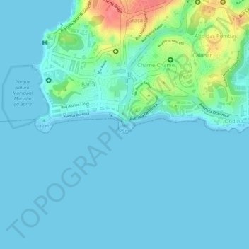 Топографическая карта Morro do Cristo, высота, рельеф
