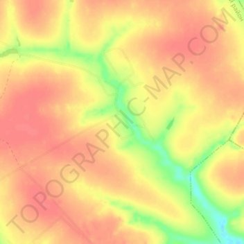 Топографическая карта Никуличи, высота, рельеф