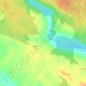Топографическая карта Кленово, высота, рельеф