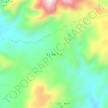 Топографическая карта Siantar Tua, высота, рельеф