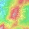 Топографическая карта Караул-Оба, высота, рельеф
