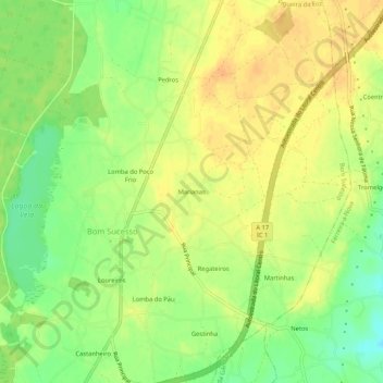 Топографическая карта Marianas, высота, рельеф