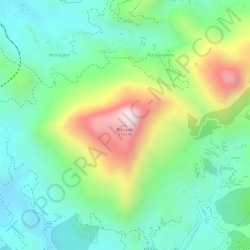 Топографическая карта Kotagala, высота, рельеф