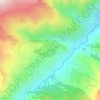 Топографическая карта Шарой, высота, рельеф