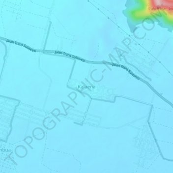 Топографическая карта Kalaena, высота, рельеф