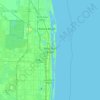 Топографическая карта West Palm Beach, высота, рельеф