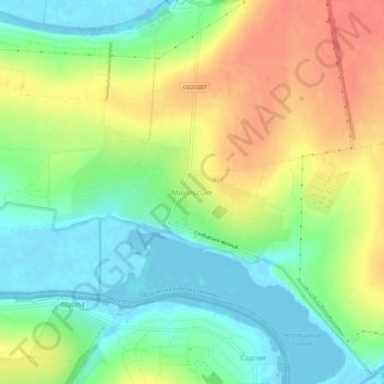 Топографическая карта Никольское, высота, рельеф