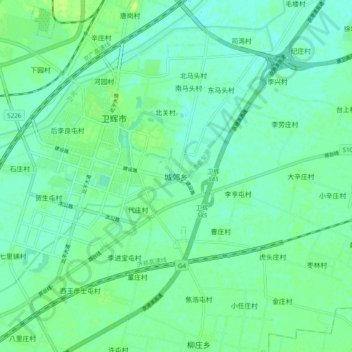 Топографическая карта Chengjiao, высота, рельеф