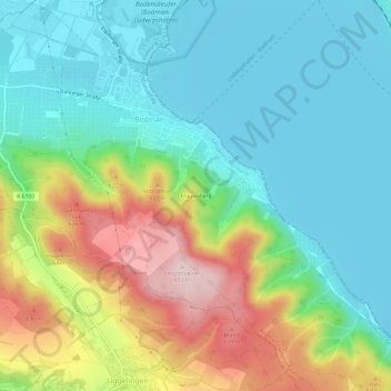 Топографическая карта Frauenberg, высота, рельеф
