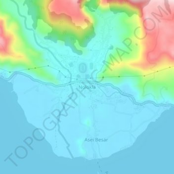 Топографическая карта Nolokla, высота, рельеф