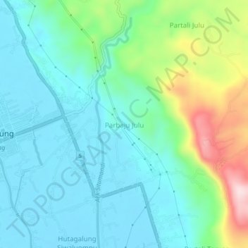 Топографическая карта Parbaju Julu, высота, рельеф