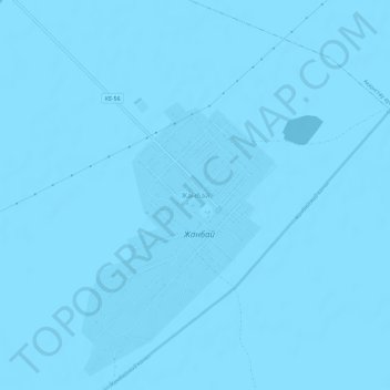 Топографическая карта Жанбай, высота, рельеф