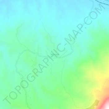 Топографическая карта Mziraa, высота, рельеф