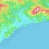 Топографическая карта Lloret de Mar, высота, рельеф