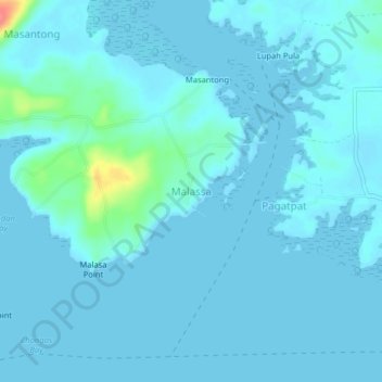 Топографическая карта Malassa, высота, рельеф