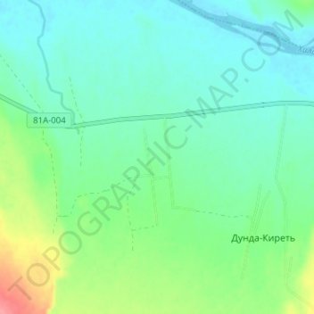 Топографическая карта Ара-Киреть, высота, рельеф