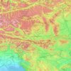 Топографическая карта Klagenfurt Land, высота, рельеф