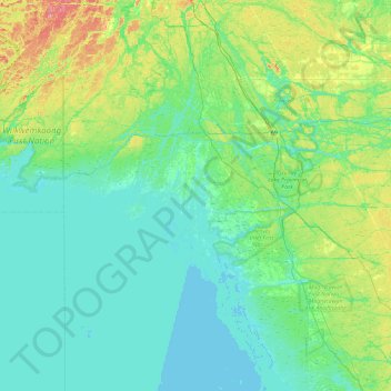 Топографическая карта Dokis Island, высота, рельеф