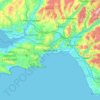 Топографическая карта Swansea, высота, рельеф
