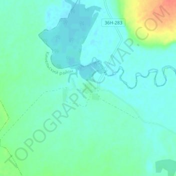 Топографическая карта Кутулук, высота, рельеф