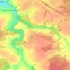 Топографическая карта Рождественно, высота, рельеф