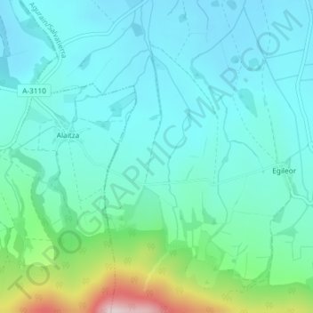 Топографическая карта Fuente Oneri, высота, рельеф
