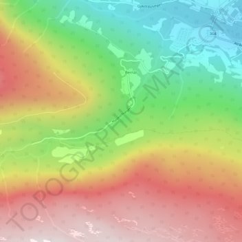 Топографическая карта Gravin, высота, рельеф