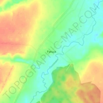 Топографическая карта Ракша, высота, рельеф