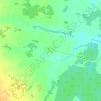 Топографическая карта Сипягино, высота, рельеф