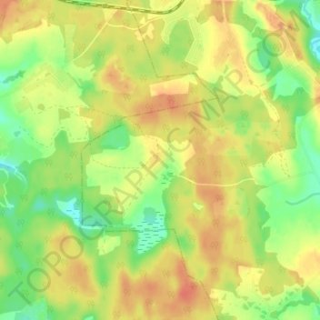 Топографическая карта Устинки, высота, рельеф