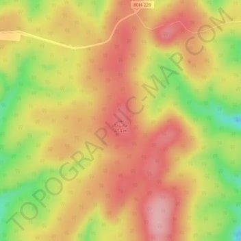 Топографическая карта Ташла, высота, рельеф