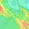 Топографическая карта Грибное, высота, рельеф