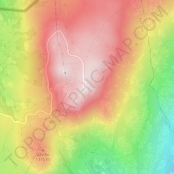 Топографическая карта Serra do Larouco, высота, рельеф