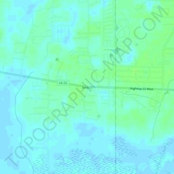 Топографическая карта Bedico, высота, рельеф