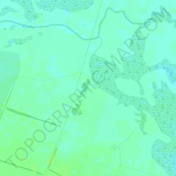 Топографическая карта Ёлка, высота, рельеф
