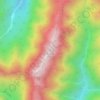Топографическая карта 赤岩岳, высота, рельеф