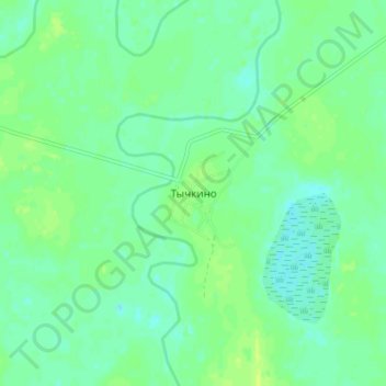 Топографическая карта Тычкино, высота, рельеф