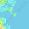 Топографическая карта 硇洲岛, высота, рельеф