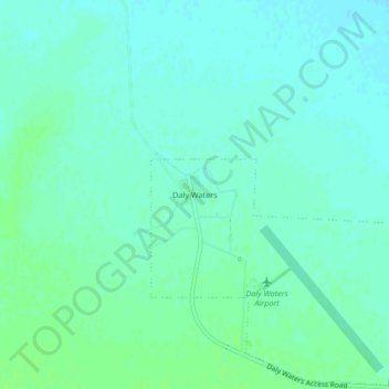 Топографическая карта Daly Waters, высота, рельеф